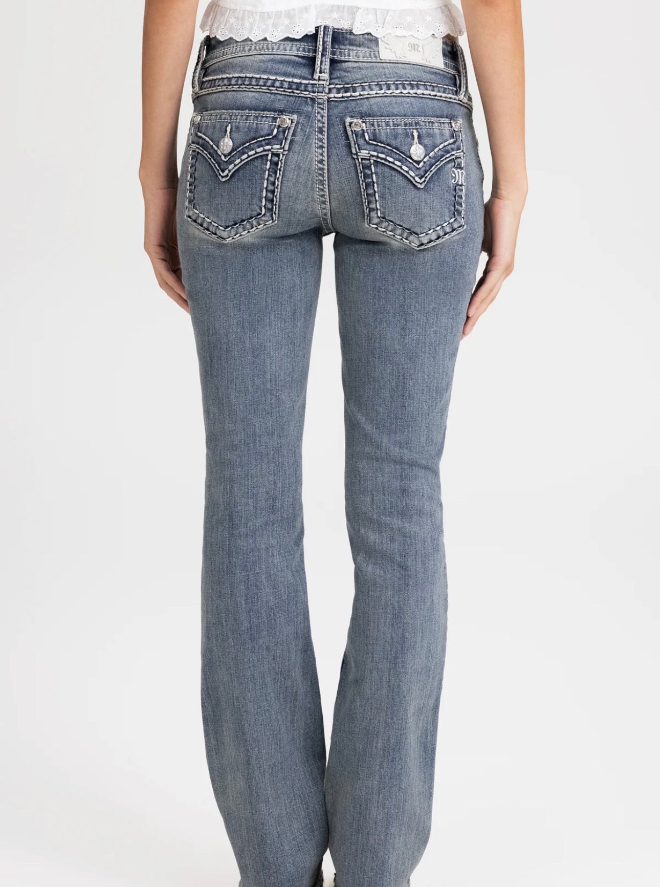 Miss Me Mid Rise Boot Sloane Stitched Jeans Ladies M5014B432L