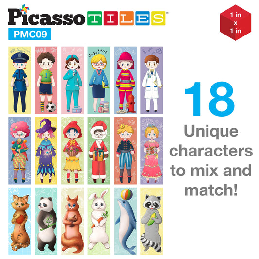 Picasso Tiles - 18 Character Magnetic Tiles