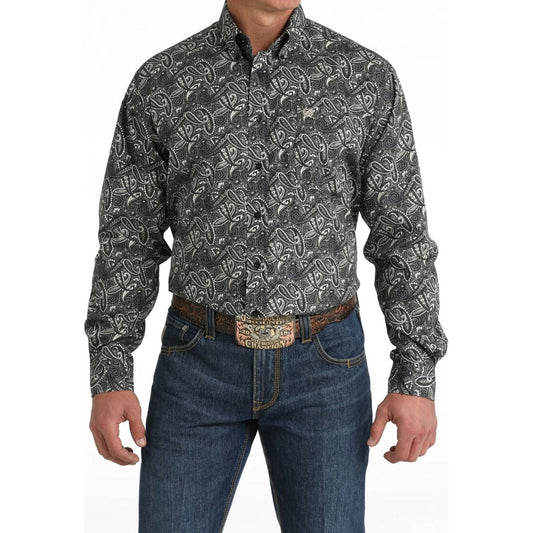 Cinch Men’s Black Paisley Button Down