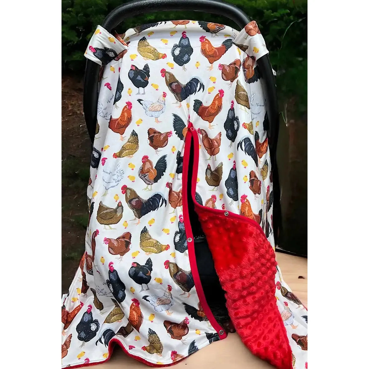 Hen & Rooster Printed Kids' Car Seat Cover