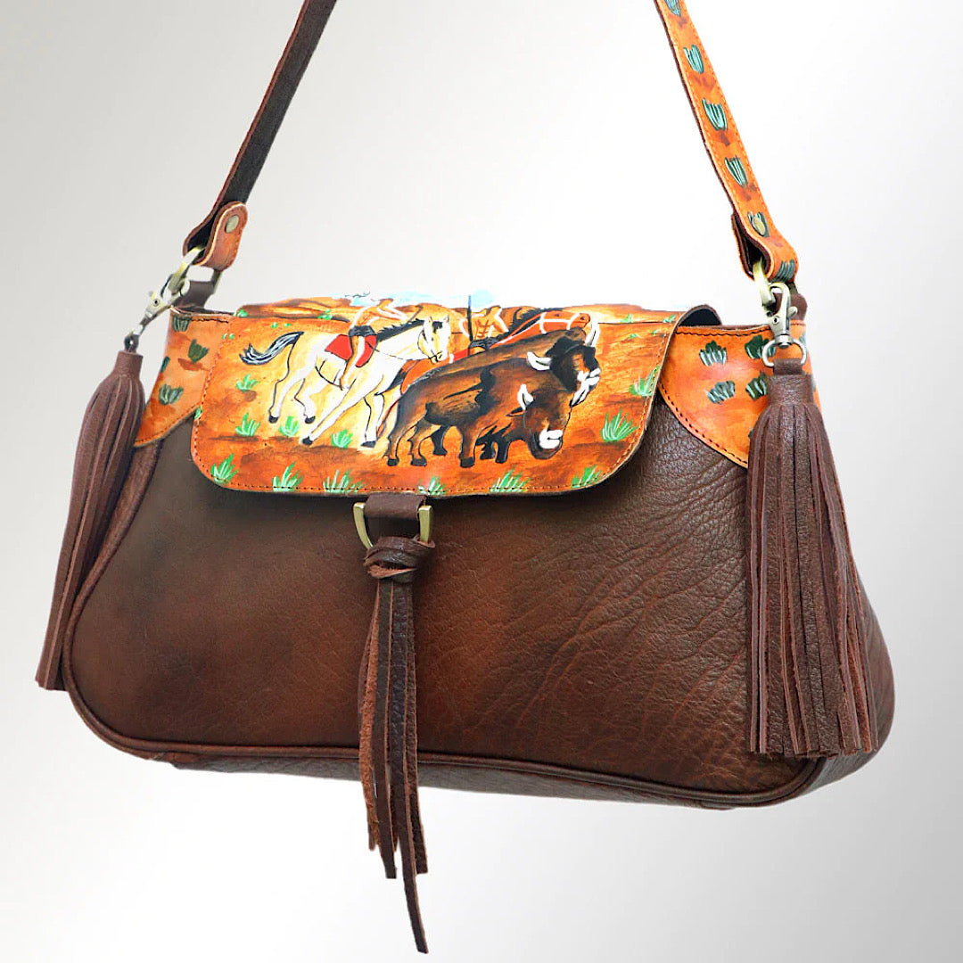 American Darling - Painted Buffalo Scene Handbag ADBGM192R35