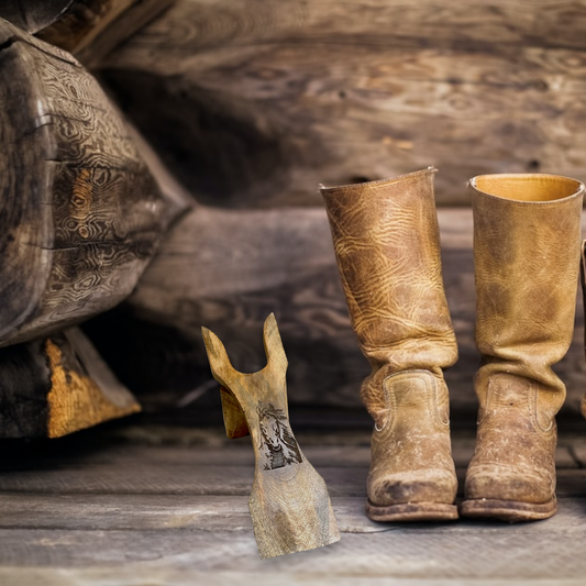 Branding Iron Laser Etched Mango Wood Bootjack