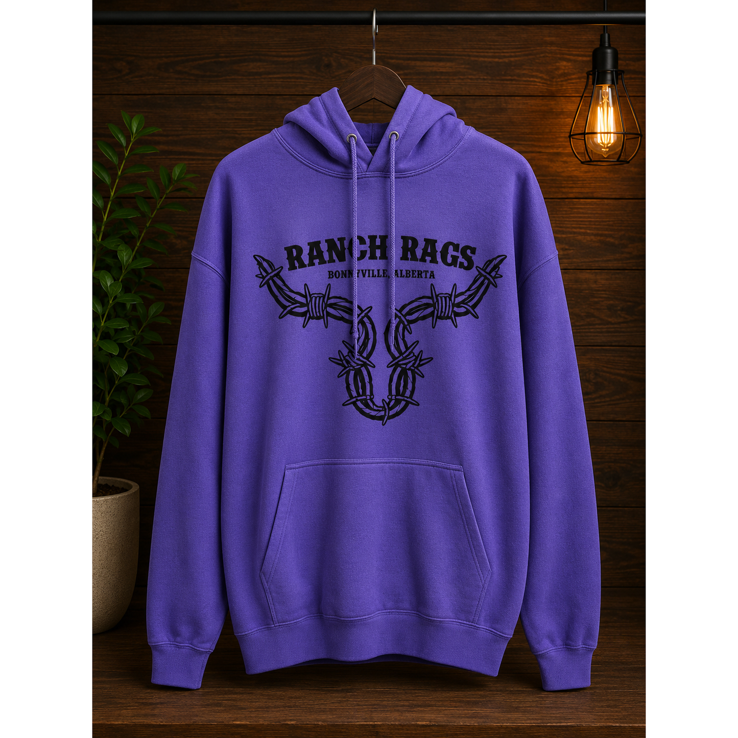 RanchRag's Ranch Tough Barbwire Hoodie