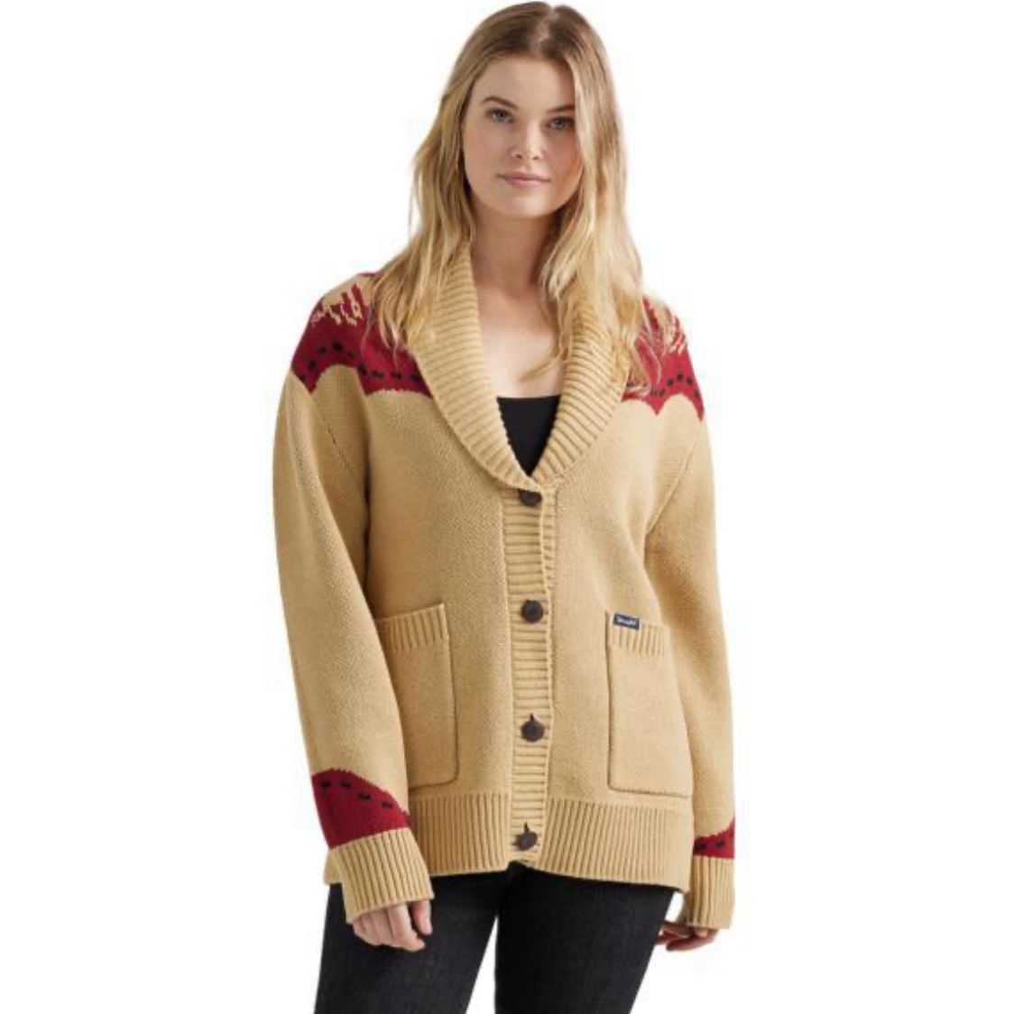 WRANGLER WOMEN'S RETRO LONG LIVE COWBOYS YOKE CARDIGAN 112356699