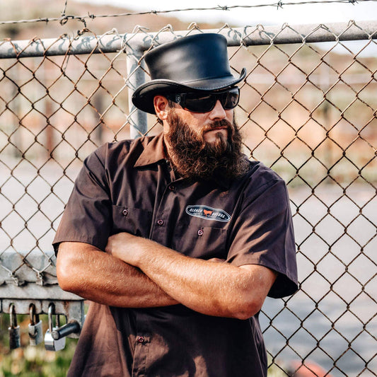 American Hat Makers - Marlow - Mens Leather Top Hat - Unbanded