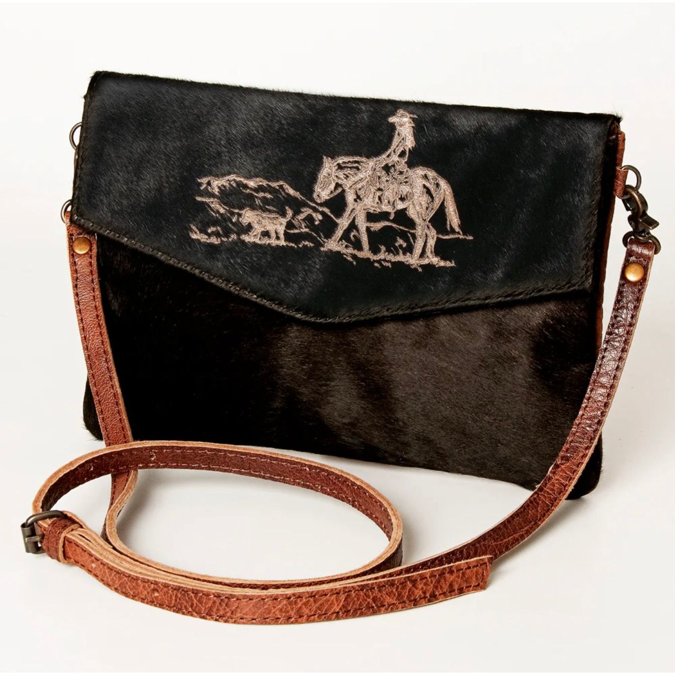 American Darling Cowhide Crossbody Cowboy