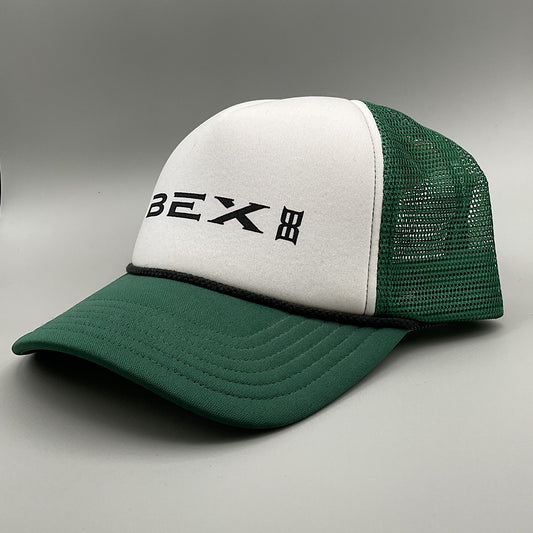 Bex - Base White & Green Snap Back Men’s Ball Cap H0168GN