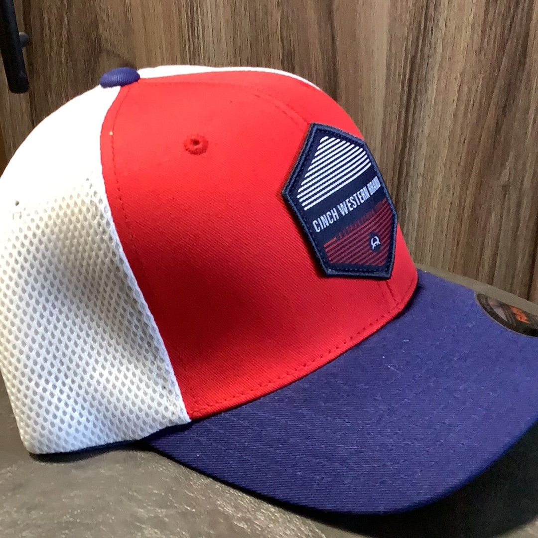 Cinch Flex Fit Hat Red&Blue