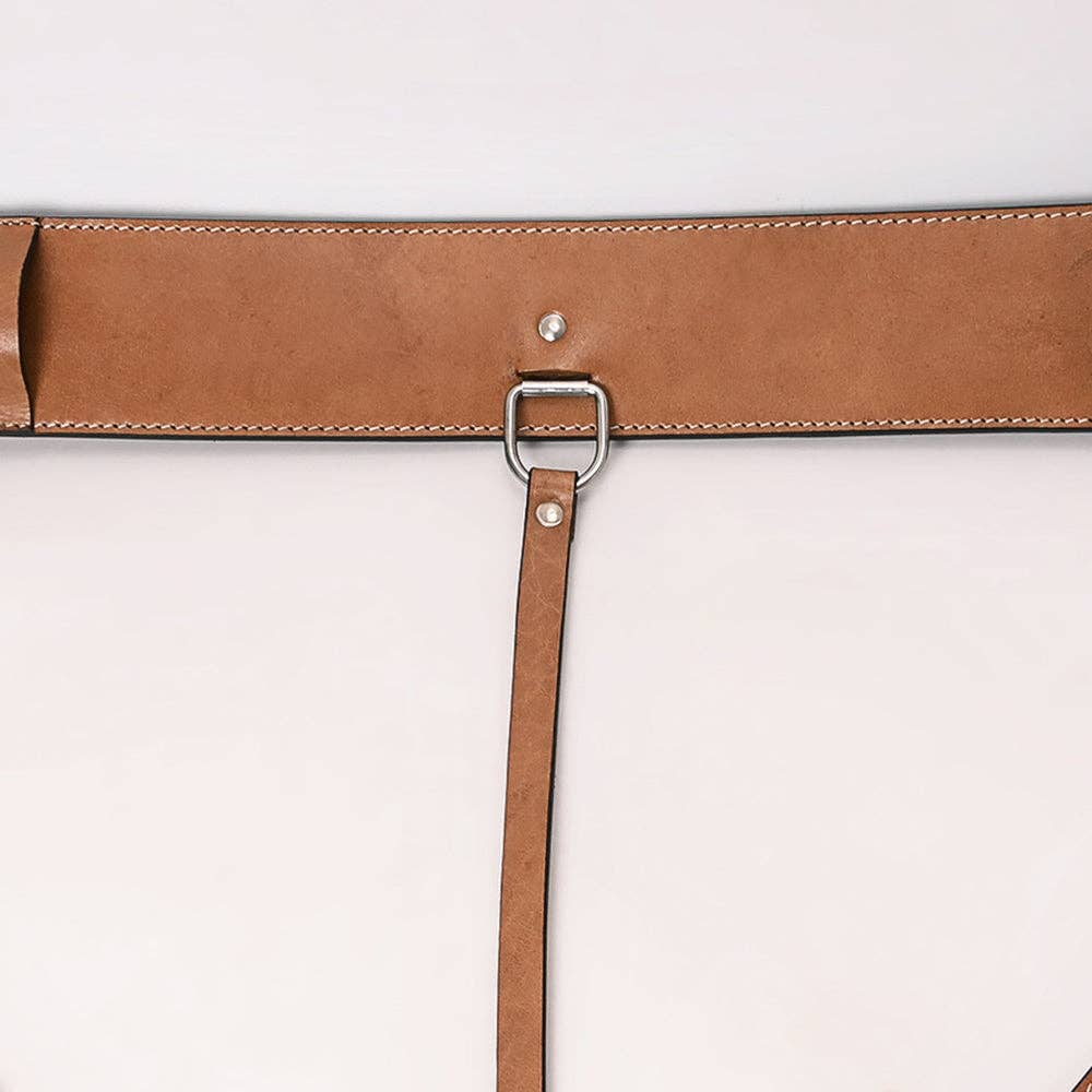 HILASON Horse Western Carved Leather Rear Flank Back Cinch Girth Saddle Billets Comfytack | Billet Strap