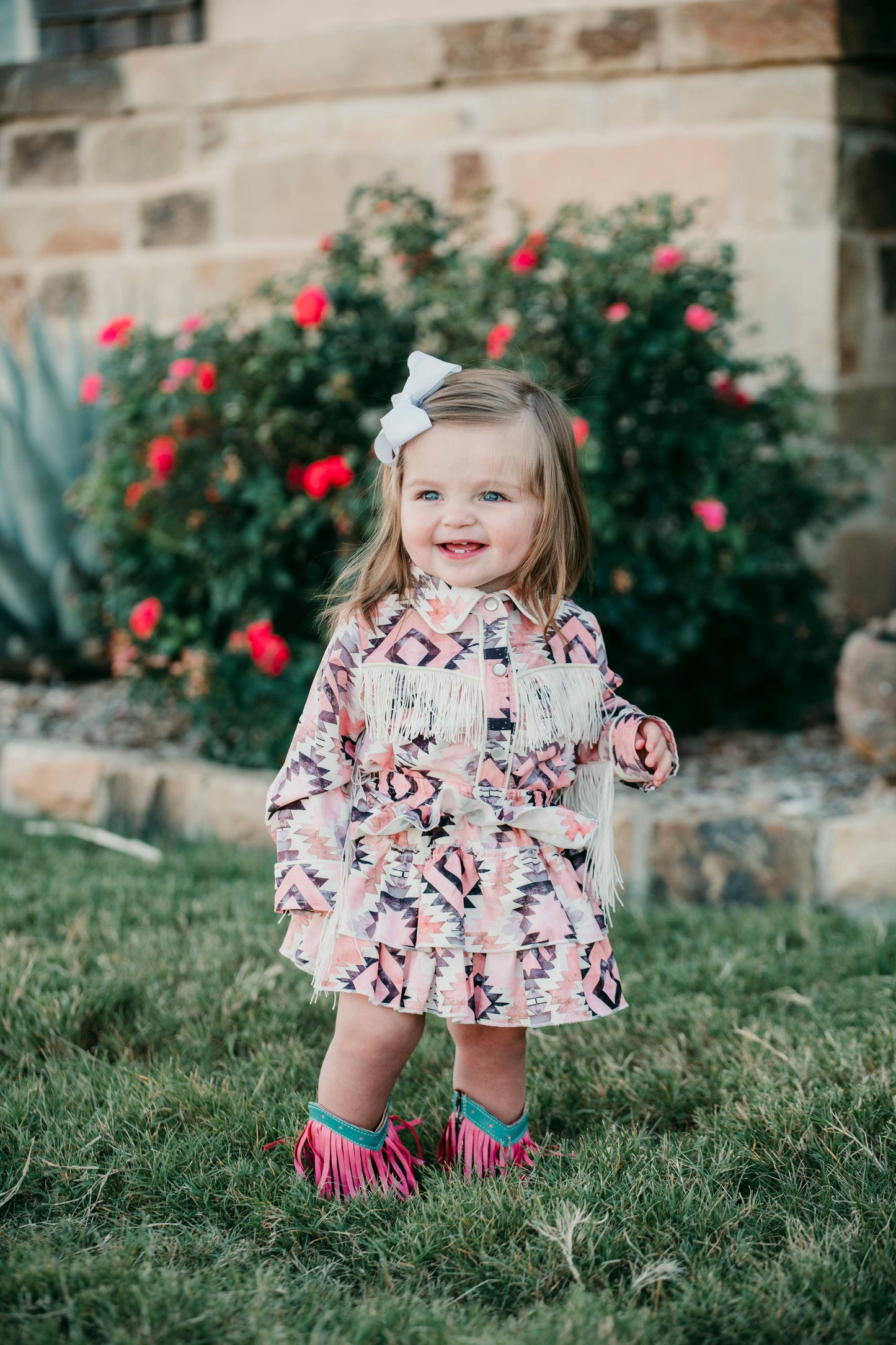 Aztec LS Pearl Snap Onesie