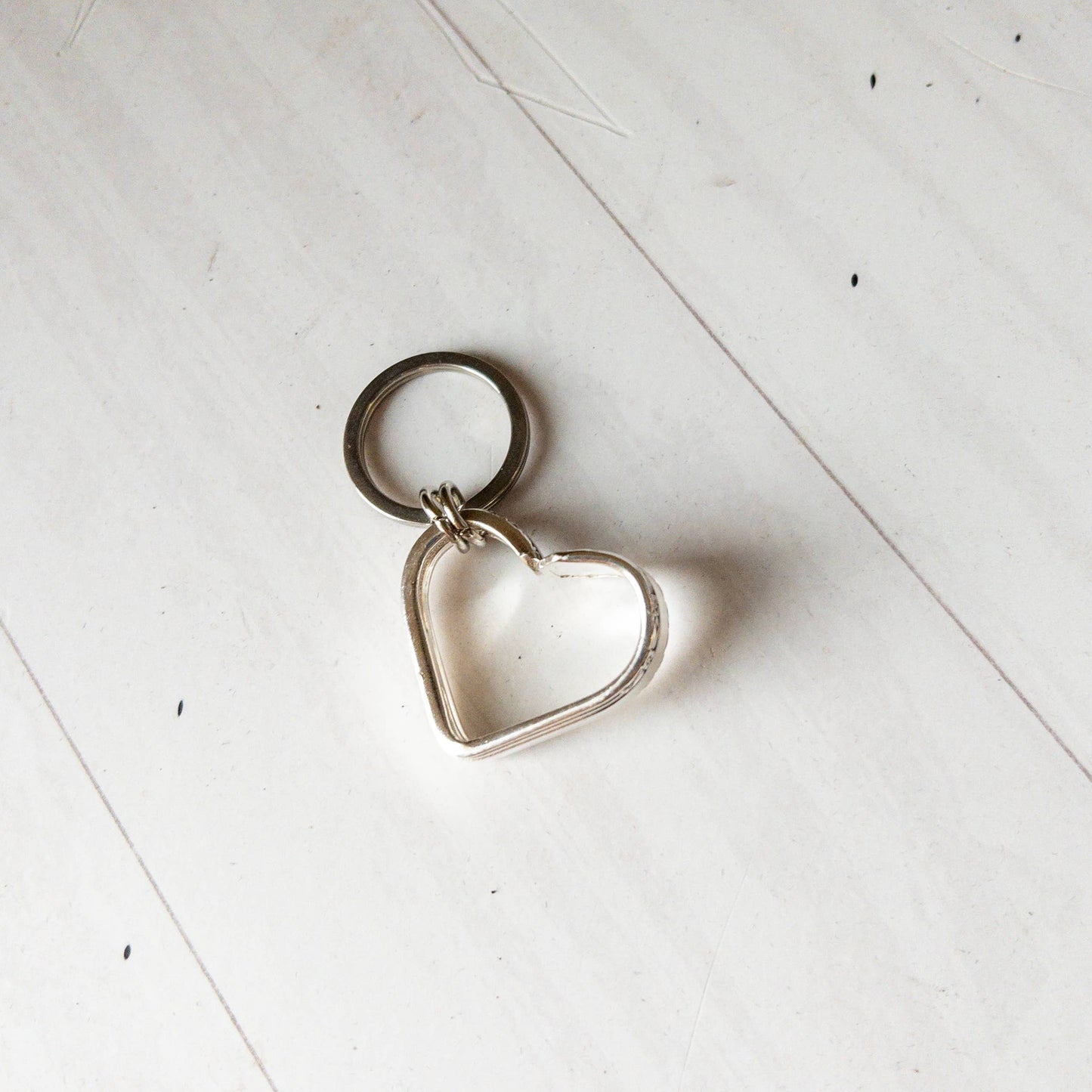 Bent Heart Keychain