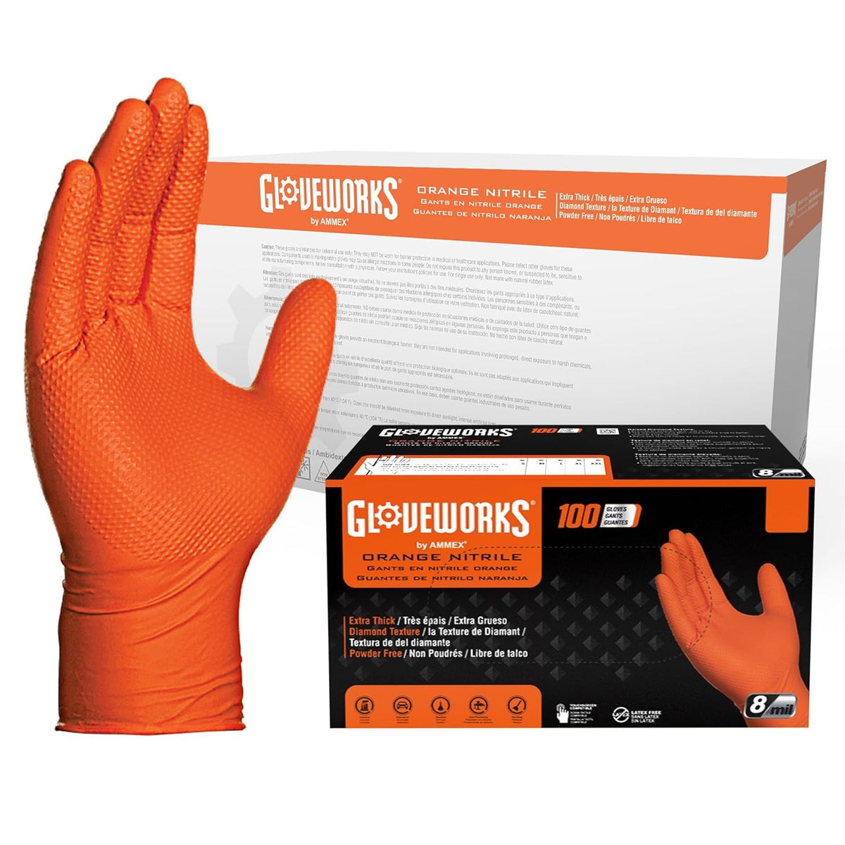 Super Heavy Duty Texturized Nitrile Gloves