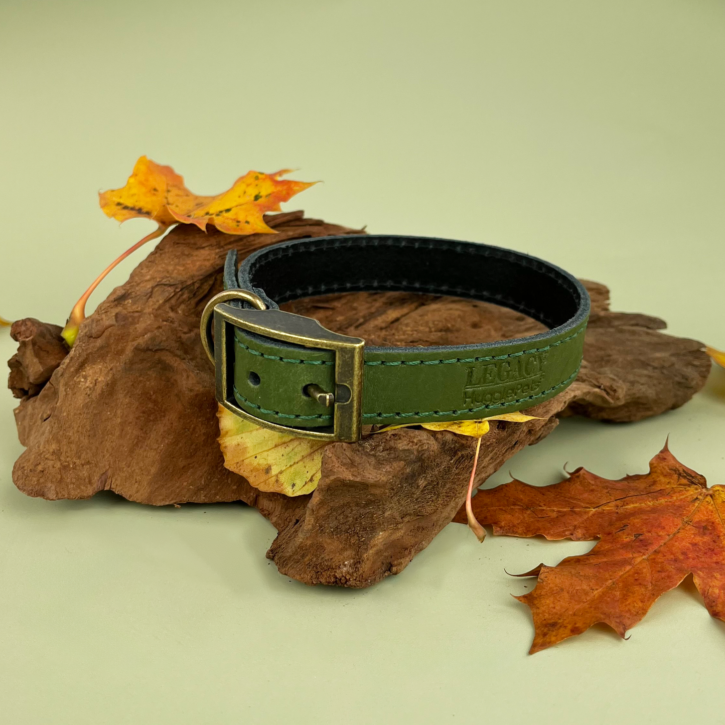 HugglePets Legacy Leather Dog Collar