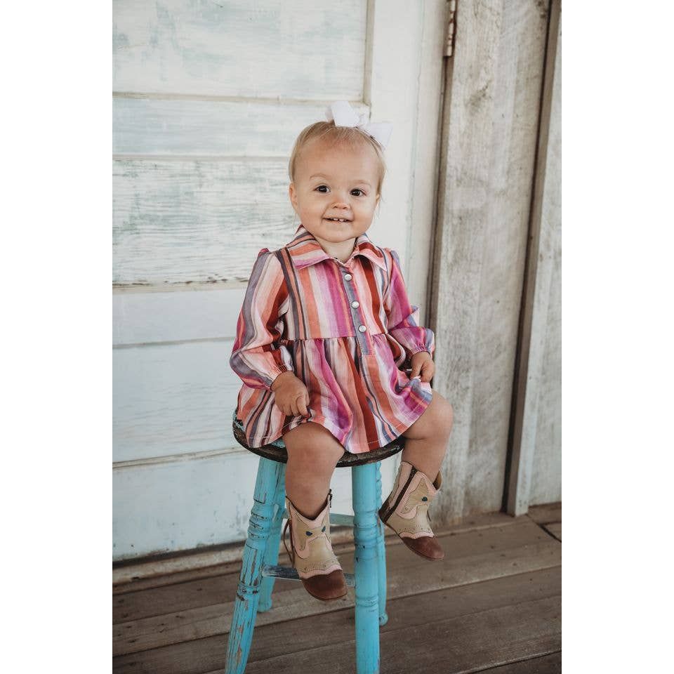 Baby Infant Romper Dress, Cowgirl Aztec
