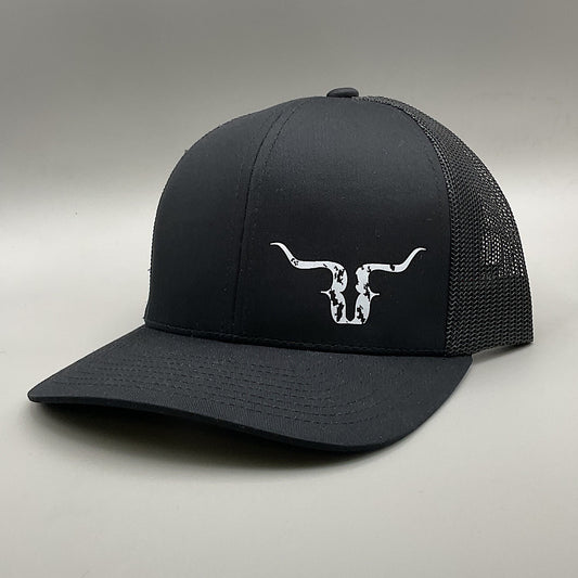 Ranch Rags - Black With White Logo Snap Back Men’s Ball Cap