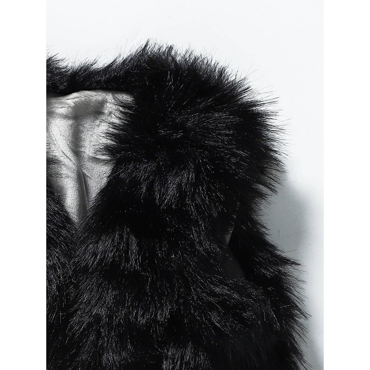 Black Fur Girls Winter Vest