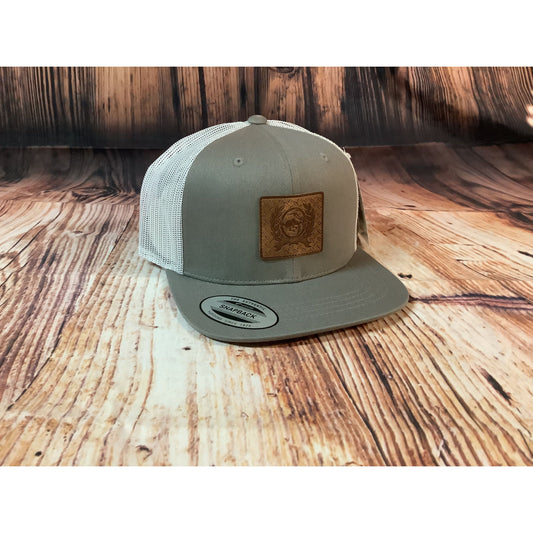 Cinch Grey/White Flat Brim Ball Cap