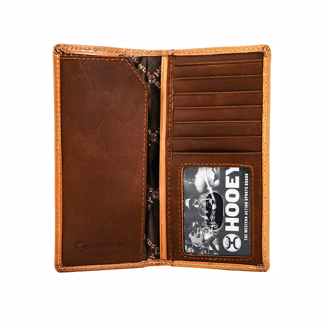 Hooey - Anhalt Tan Floral Tooled Men’s Checkbook Cover/Rodeo Wallet HW009-TN