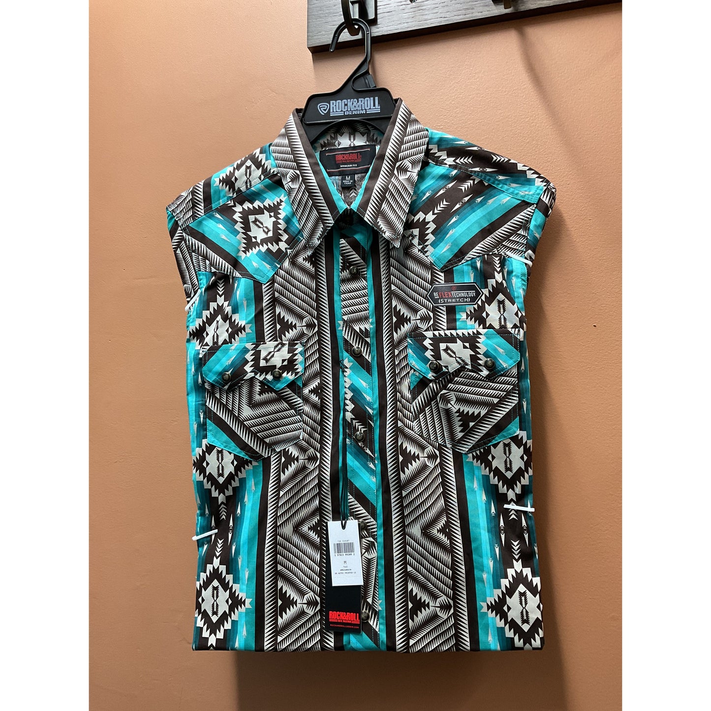 Rock & Roll Men’s, Snap, Long Sleve Shirt, Modern Fit, BMN2S08650