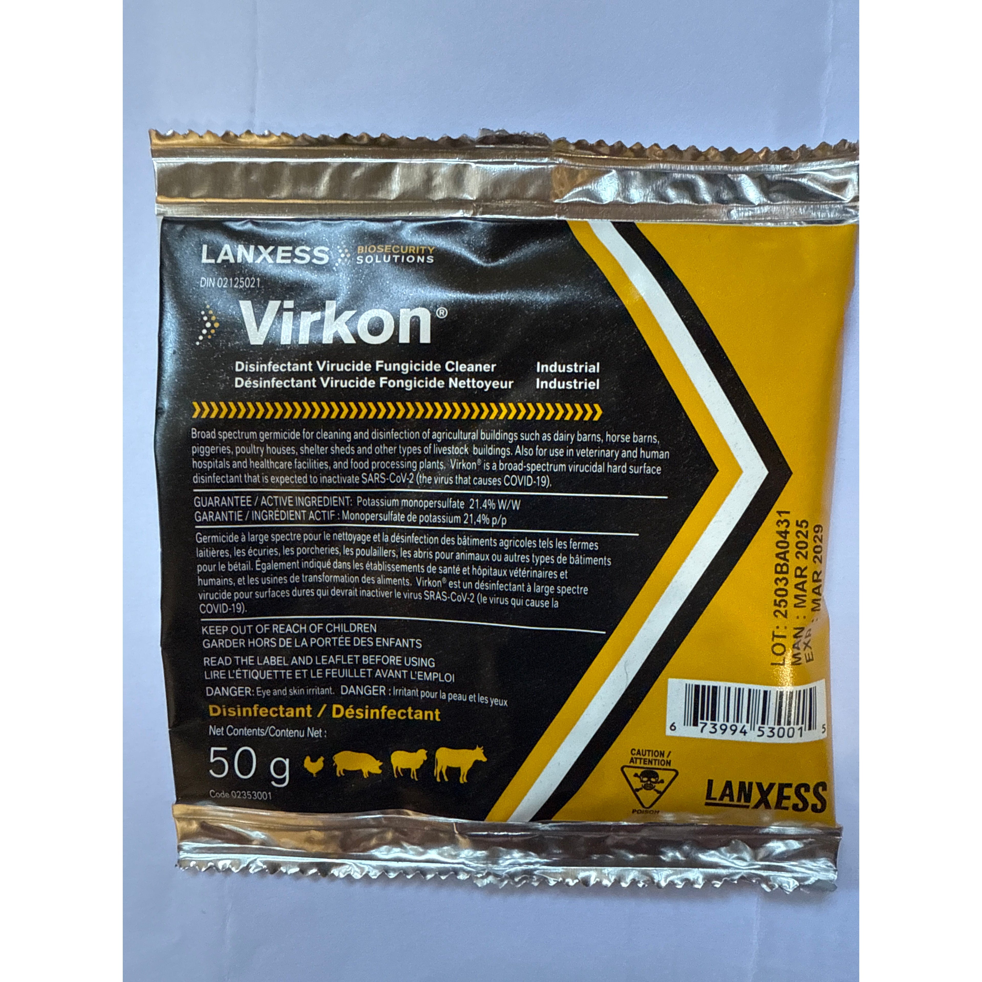Virkon Disinfectant 50g Powder