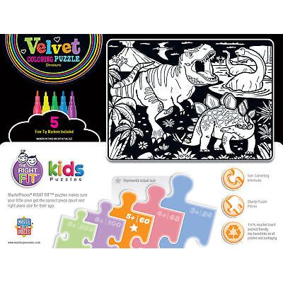 Master Pieces - Dinosaur Velvet Coloring Puzzle 60pc 11808