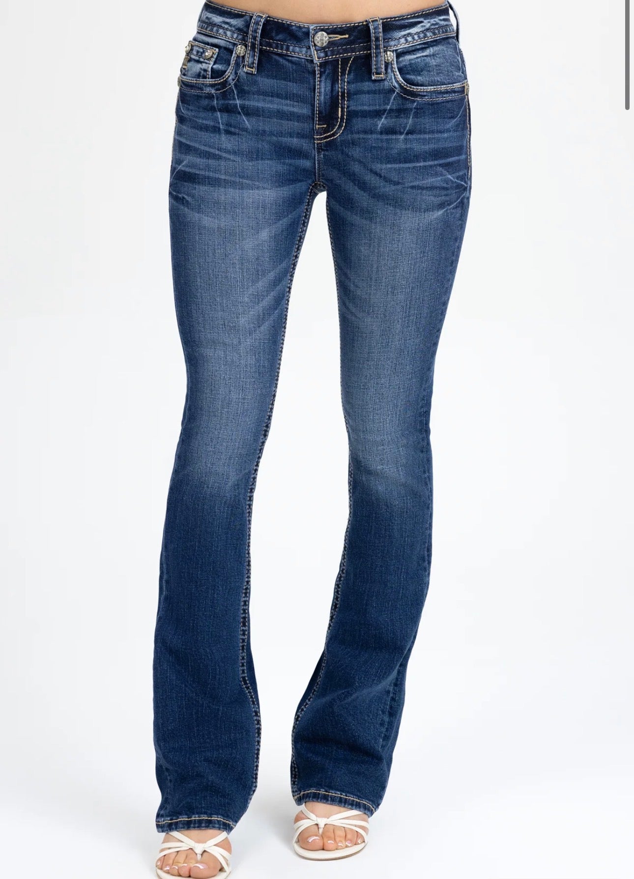 ~Miss Me  Bootcut Adina Cross Jeans M9535BV