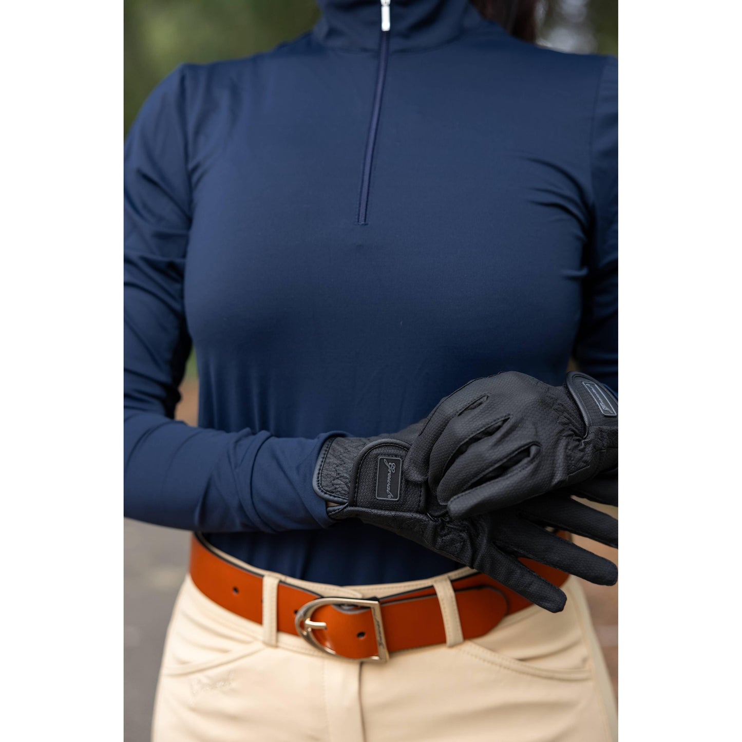 Grewal Equestrian - Ansa - Goat Leather Touchscreen Compatible Riding Gloves