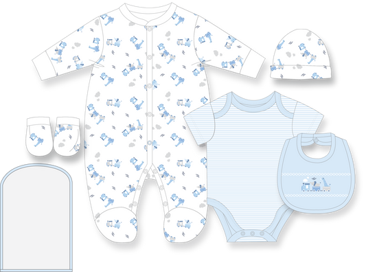 Infant Boys 5 Piece Multipack Set-Zoo Train