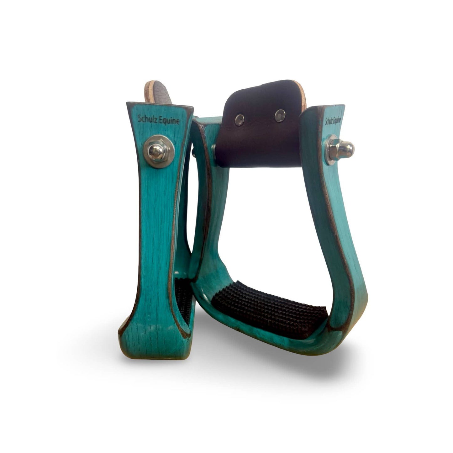 Wooden Stirrups- Turquoise Barrel Racing Style