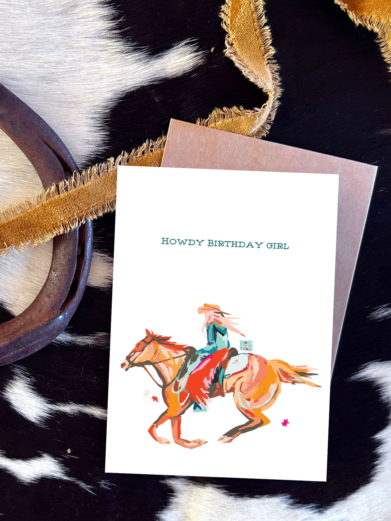 Howdy Birthday Girl, Happy Birthday Cowgirl Greeting Card