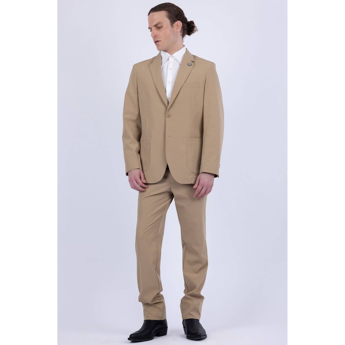 Men's 2-Pieces 2-Button Notch Lapel Suit Set 6SU08