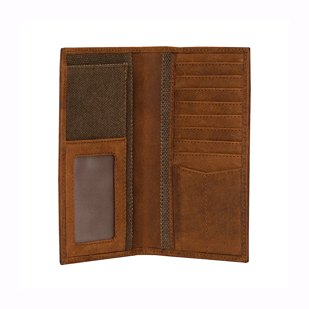 STS Ranchwear - Foreman Charcoal Canvas Men’s Tall Wallet STS61187