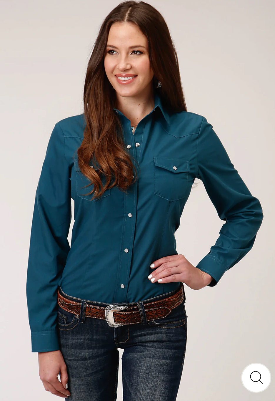 Roper Ladies Solid Poplin Shirt