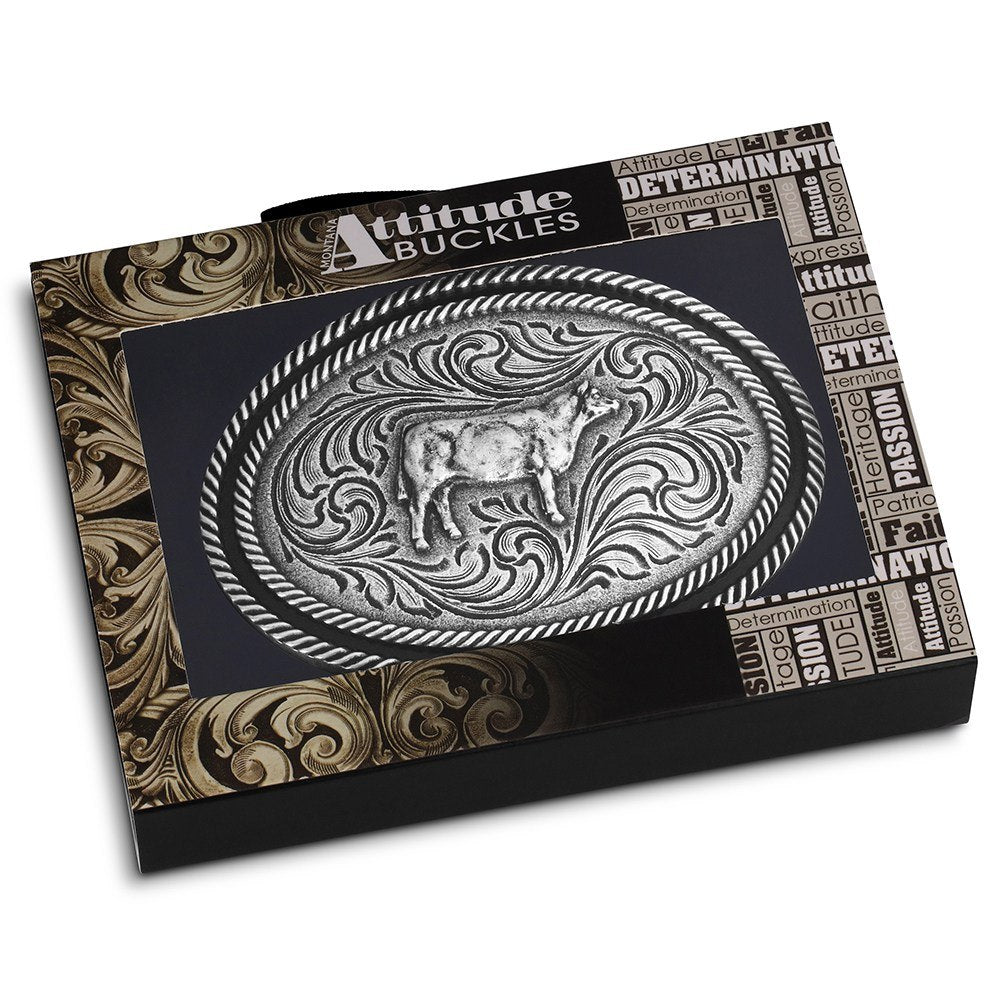 Montana Silversmith Show Steer Antiqued Buckle A1051S