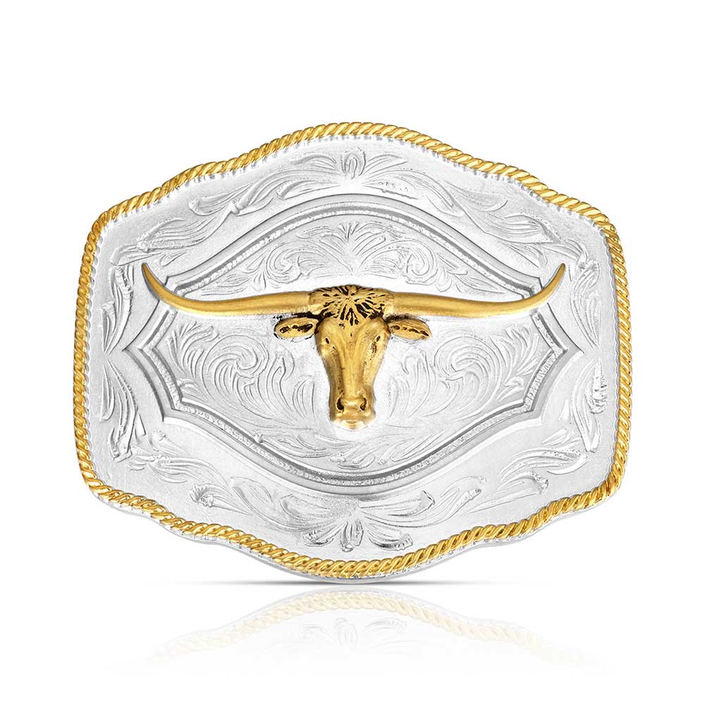 Montana Silversmith On the Range Longhorn Buckle A1079P