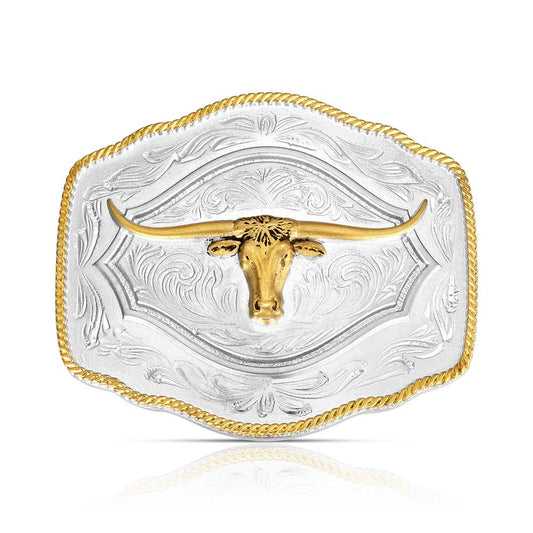 Montana Silversmith On the Range Longhorn Buckle A1079P