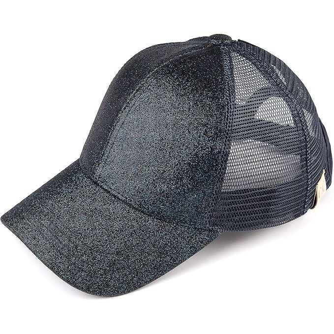 Sparkly Glitter Pony Cap Navy