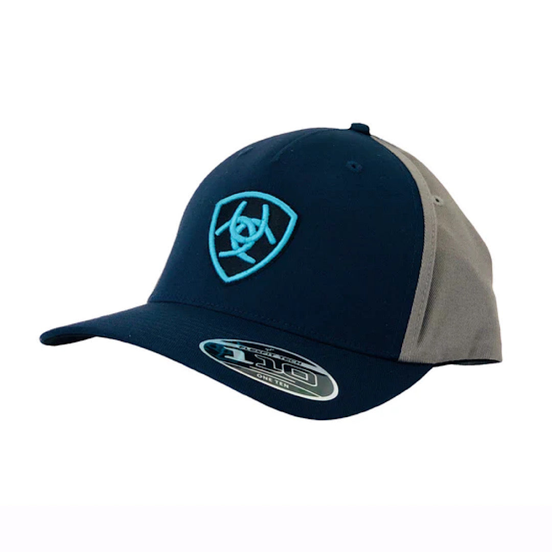 Ariat - Navy & Grey With Ariat Turquoise Embroidered Logo Snap Back Men’s Ball Cap A300012303