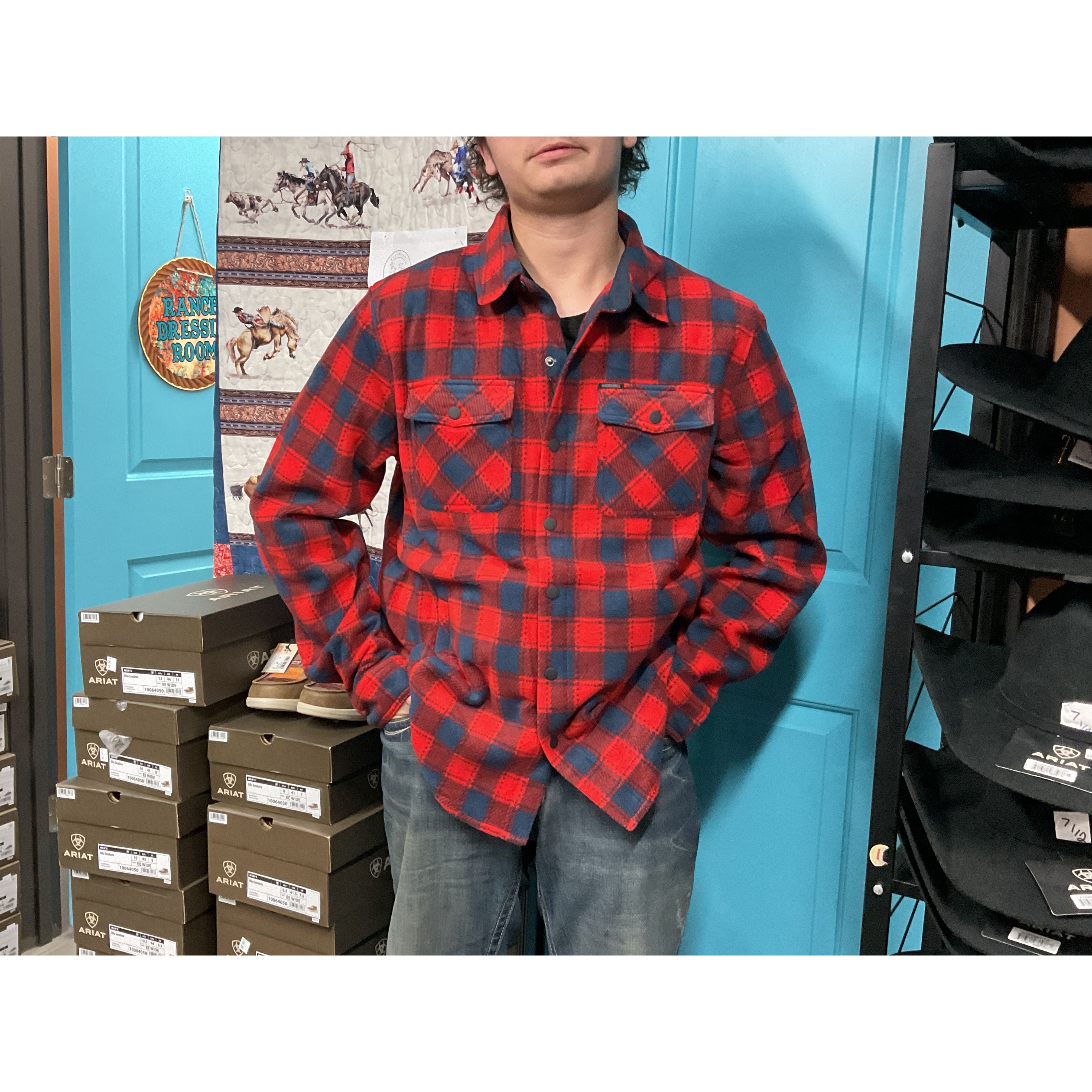 Rock & Roll Men’s Fleece Paid Shacket BM92T07725 – Ranchmans Farm ...