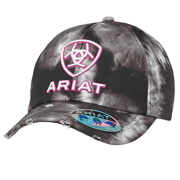 Ariat Ladies Tie Die Black Ponyflow Cap A300088701