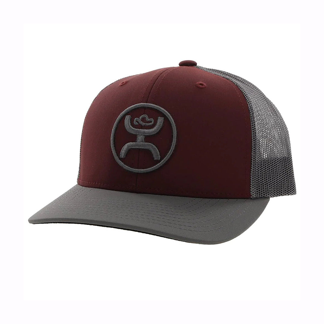 Hooey - O Classic Maroon & Grey Snap Back Men’s Ball Cap 2209T-MAGY