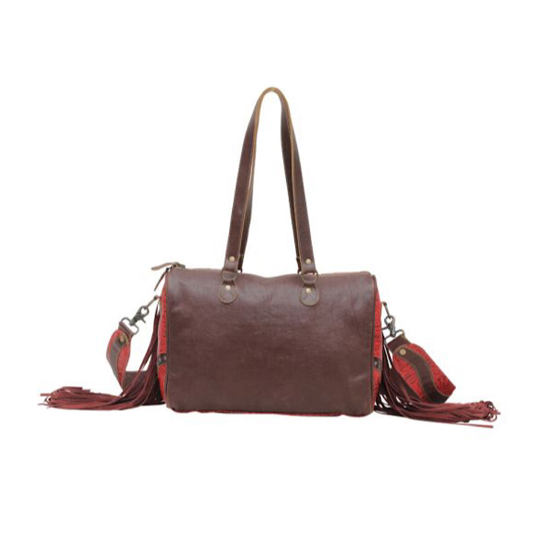 Myra Bag- Candy Frills Leather & Hairon Tooled Handbag S-5645