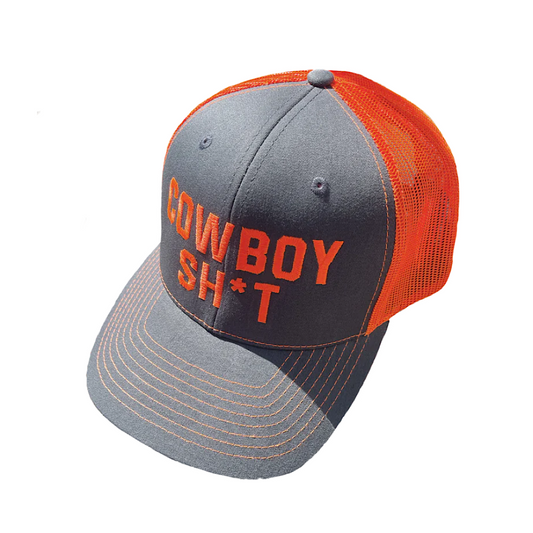 Cowboy Sh*t -  The Edson Grey & Orange Snap Back Men’s Ball Cap