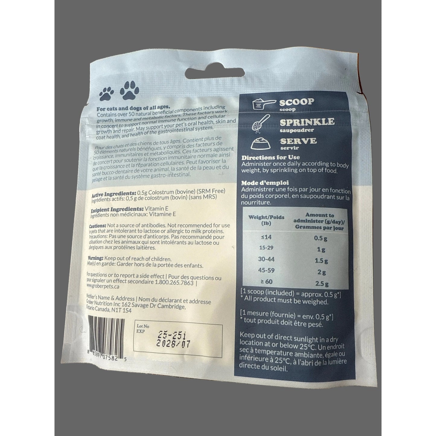 Natural Bovine Colostrum 75g