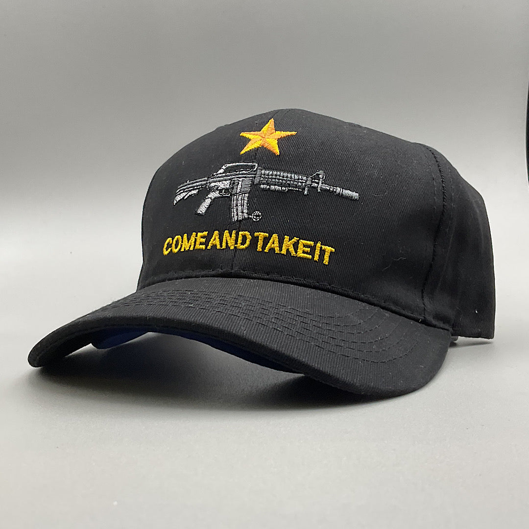 Black Come And Take It Gun Snap Back Men’s Ball Cap HC-3