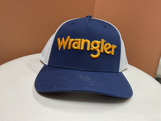 Wrangler Men’s Trucker Hat Cap - Snapback, Raised Embroidered Logo WRNGKBL0001