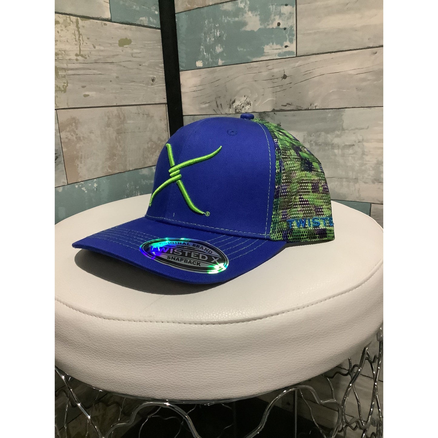 Blue&Green Twisted X Mens Cap