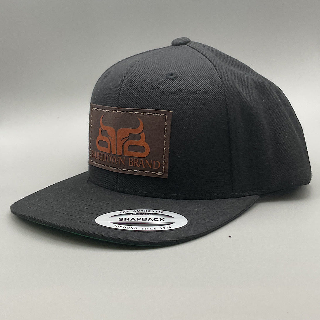 Baredown - Black Baredown Brand Patch Snap Back Men’s Ball Cap