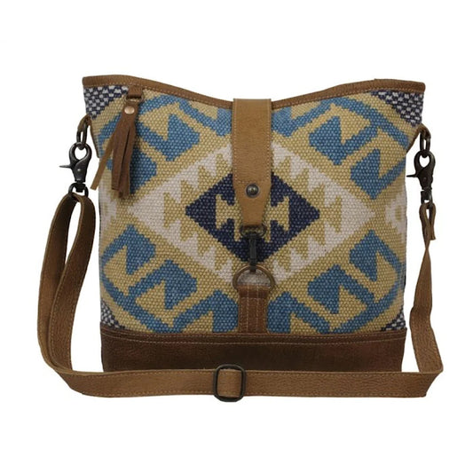 Myra Bag - Ocean Roar Canvas Rug Shoulder Handbag S-2575