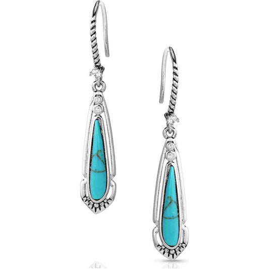 Radiant Stream Turquoise Earrings